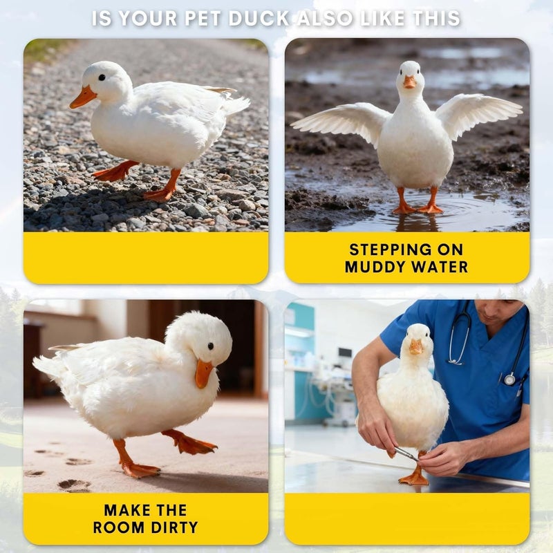 JYMBER 20-Pack Disposable Duck Booties with Self-Adhesive Bandages,Protective Foot Covers for Ducks & Waterfowl,Pet Care Supplies (Yellow) - Image 3